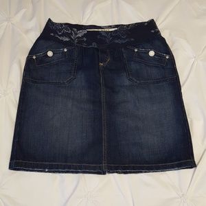 Maternity jeans skirt
